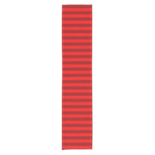 Red and Maroon Stripes Design Kurzer Tischläufer