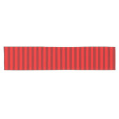 Red and Maroon Stripes Design Kurzer Tischläufer (Horizontal)