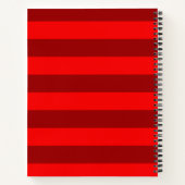 Red and Maroon Stripes Design Notizblock (Rückseite)