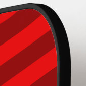 Red and Maroon Stripes Design Pickleball Schläger (Linke Seite)