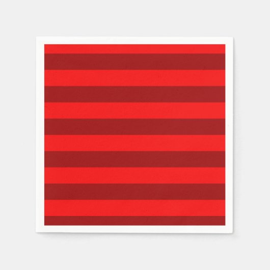 Red and Maroon Stripes Design Serviette (Vorderseite)