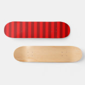 Red and Maroon Stripes Design Skateboard (Horizontal)