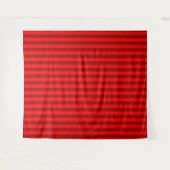 Red and Maroon Stripes Design Wandteppich (Vorderseite (Horizontal))
