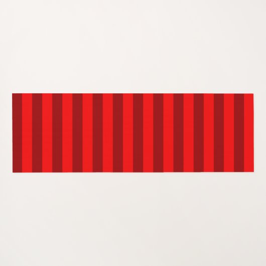 Red and Maroon Stripes Design Yogamatte (Rückseite (Horizontal))