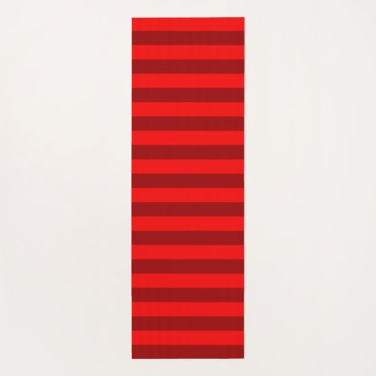 Red and Maroon Stripes Design Yogamatte (Rückseite)