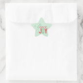 Red and Mint Peace and Joliday Star Stickers (Tasche)