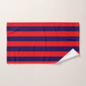 Red and Navy Blue Cabana Stripes Badhandtuch Set (Handtuch)