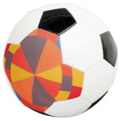 Red and Orange Abstract Bullseye Soccer Ball (Dreiviertel)