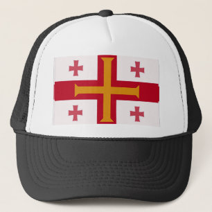 Red and Orange Cross Hat Truckerkappe