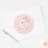 Red and Pink Coquette Thank You Circle Sticker (Umschlag)