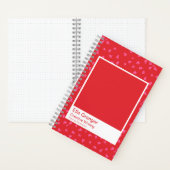 Red and Pink Floral Notebook Notizblock (Innen)