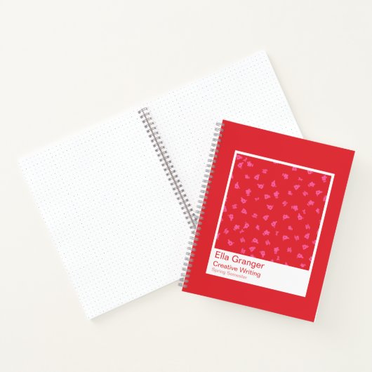 Red and Pink Floral Notebook Notizblock (Innenseite)