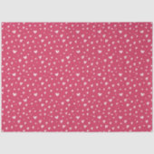 Red and Pink Hand Drawn Heart Pattern Seidenpapier (Vorderseite)
