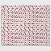 Red and Pink Hearts and Roses Doodle Art Geschenkpapier (Flach)