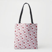 Red and Pink Hearts and Roses Doodle Art Tasche (Vorderseite)