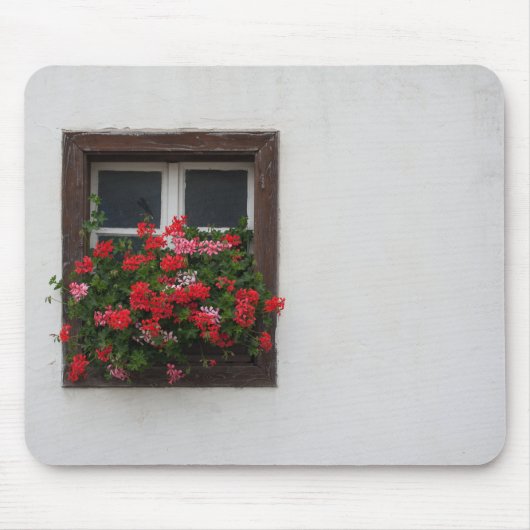 Red And Pink Pelargonium Mousepad (Vorne)