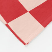 Red and Pink Psychedelic Checkered Groovy Grid Pat Fleecedecke (Ecke)