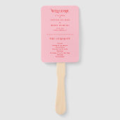 Red and Pink Retro Wedding Program Fächer (Vorderseite)