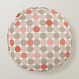 Red and pink Scandinavian Circles Round Pillow Rundes Kissen