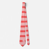 Red and pink stripes with white elephant krawatte (Vorderseite)