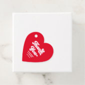 Red and Pink Valentines Wedding Vielen Dank Geschenkanhänger (Beispiel)