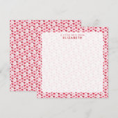 Red and Pink Watercolor Heart Dankeskarte (Vorne/Hinten)