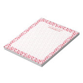 Red and Pink Watercolor Heart Notizblock (Rotiert)