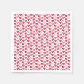 Red and Pink Watercolor Hearts Valentine Serviette (Vorderseite)