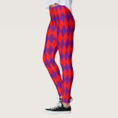 Red and Purple Harlequin Checkered Design  Leggings (Links)