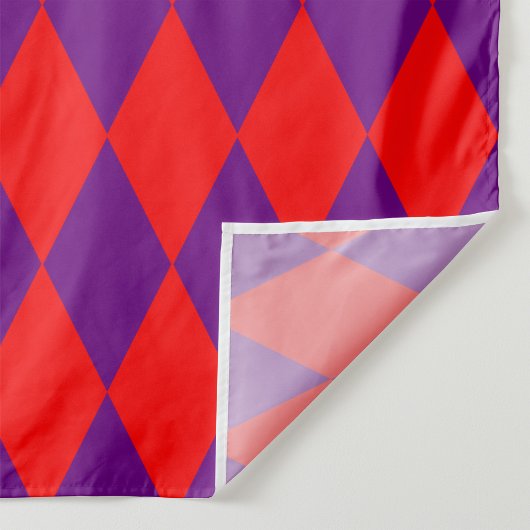 Red and Purple Harlequin Checkered Design  Stoff