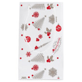 Red and Silver Christmas Geschenktasche - Klein, g Kleine Geschenktüte (Vorderseite)