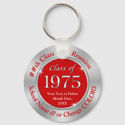 Red and Silver Class of 1975 Schlüsselanhängers Pe Schlüsselanhänger (Vorderseite)