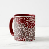 Red and silver dahlias  tasse (Vorderseite Links)