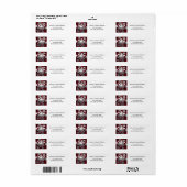 Red and Silver Snowflake Address Labels (Vorne)