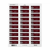 Red and Silver Snowflake Address Labels (Vorne)