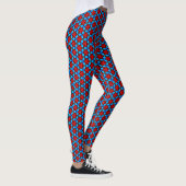 Red and Sky Blue Triangle Star Tile Leggings (Rechts)