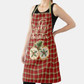 Red and Tan Plaid Cookies for Santa Schürze (InSitu)