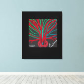 Red and Teal Green Tree  Leinwanddruck (Insitu (Holzboden))