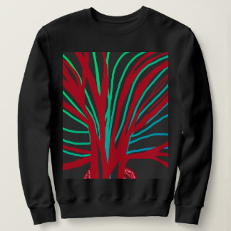 Red and Teal Green Tree Sweatshirt