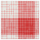 Red and White Bold Checkered Plaid Design  Stoff (Nahaufnahme)