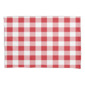 Red and White Buffalo Checked Pattern Kissenbezug (Vorderseite)