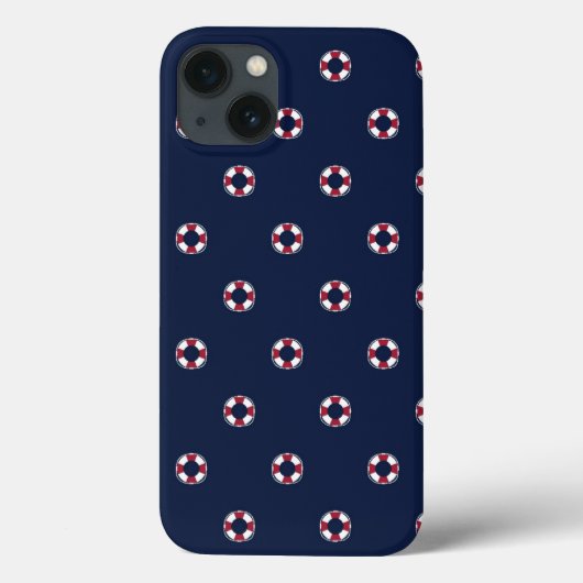 Red And White Buoy Pattern Case-Mate iPhone Hülle (Rückseite)