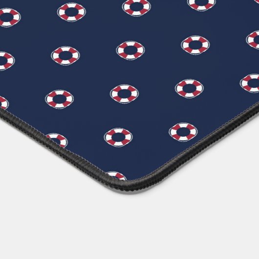 Red And White Buoy Pattern Schreibtischunterlage (Ecke)