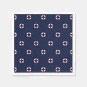 Red And White Buoy Pattern Serviette (Vorderseite)