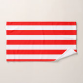 Red and White Cabana Stripes  Badhandtuch Set (Handtuch)