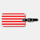 Red and White Cabana Stripes  Gepäckanhänger (Vorderseite horizontal)