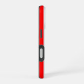 Red and White Cabana Stripes  iPhone 16 Hülle (Rechte Seite)