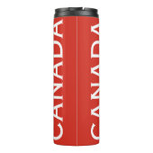 Red and White Canada Tumbler – Maple Leaf Pattern Thermosbecher (Rückseite)