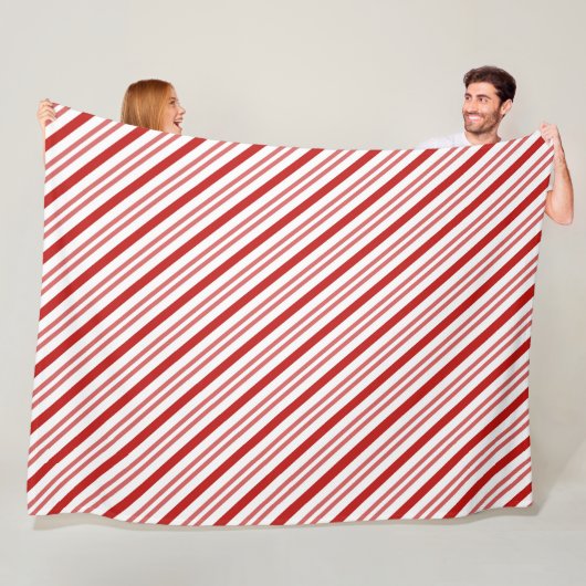 Red and White Candy Cane Fleecedecke (Beispiel)