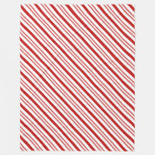 Red and White Candy Cane Fleecedecke (Vorderseite)